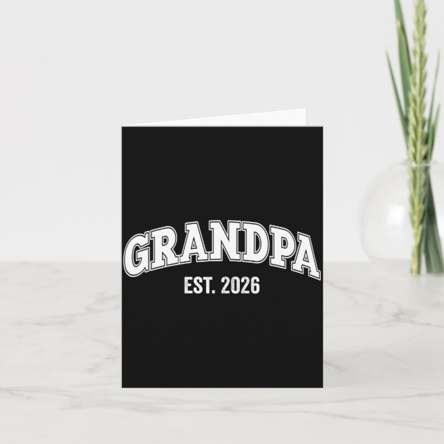 Carte Promoted To Grandpa Est 2026 Soon To Be Grandpa Lo (Devant)