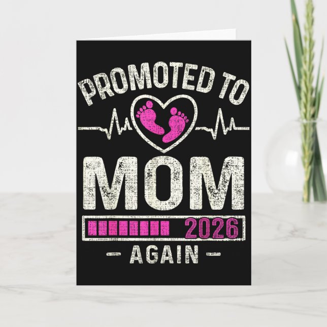 Carte Promoted To Mom Again 2026 Expecting Baby Soon To  (Devant)