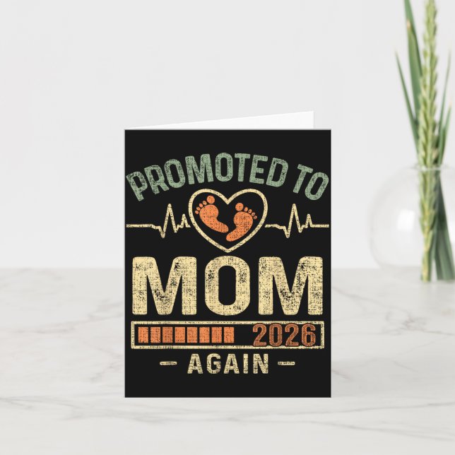 Carte Promoted To Mom Again 2026 Expecting Baby Soon To  (Devant)