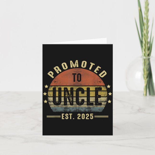 Carte Promoted To Uncle Est 2025 New Uncle Fathers Day F (Devant)