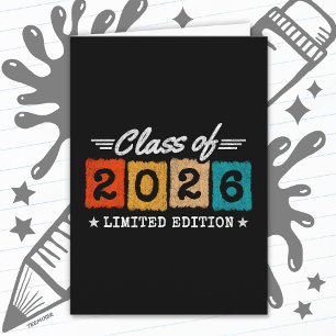 Carte Promotion 2026 Édition Limitée Vintage Diplômé