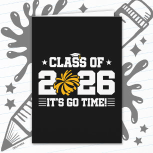 Carte Promotion 2026 Or Cheer Graduation C'est Parti