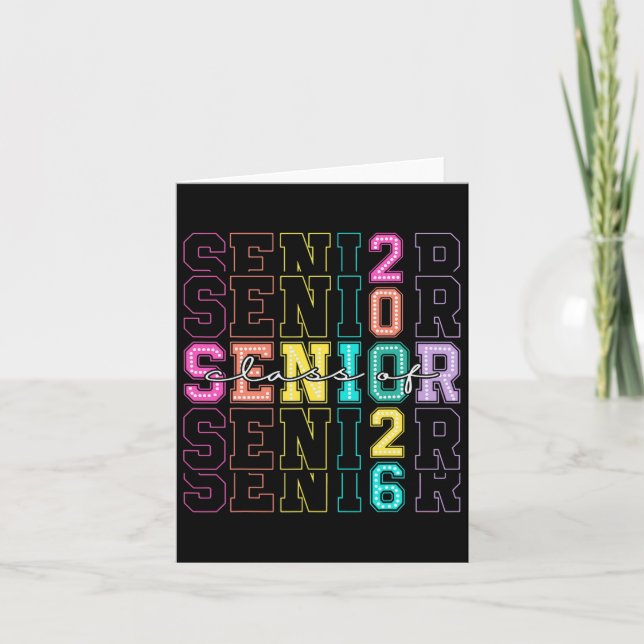 Carte Promotion 2026 Senior 2026 Rentrée Scolaire 2026 D (Devant)