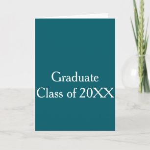 Carte Promotion 20XX turquoise félicitations nomannée