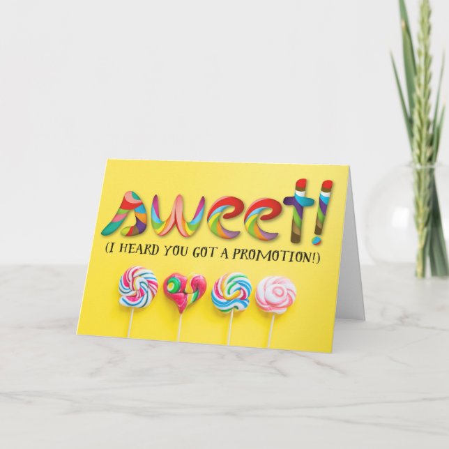 Carte Promotion Congratulations with Candy and Lollipops (Devant)
