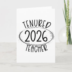 Carte Promotion de la tenure 2026 Félicitations au profe