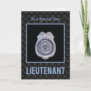 Carte Promotion du fils au lieutenant de police