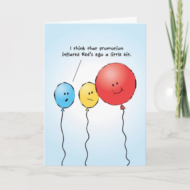 Carte Promotion Félicitations, Balloon Greeting Card (Devant)
