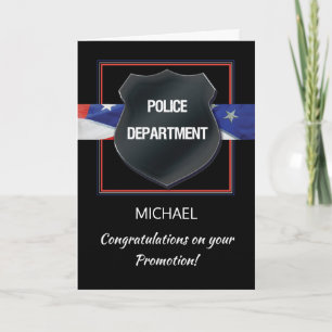 Carte Promotion policière Personnaliser Félicitations No