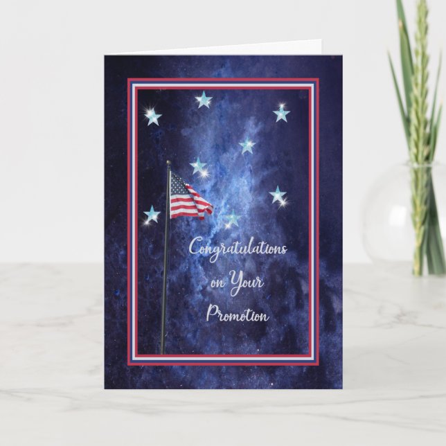Carte Promotion pour un homme ou une femme de service am (Devant)