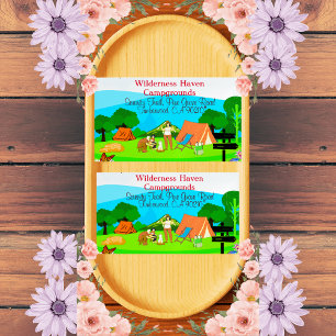 Carte promotionnelle Camping en famille Inspiré pa