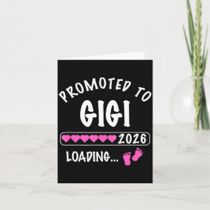 Carte Promu à Gigi 2026 Fille Révélation du sexe du bébé