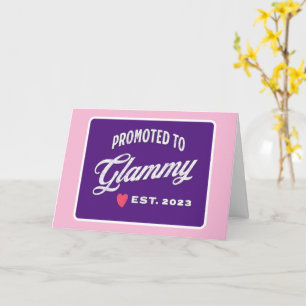 Carte Promu À Glammy Est. 2023 Pour Nouvelle Grand-Mère