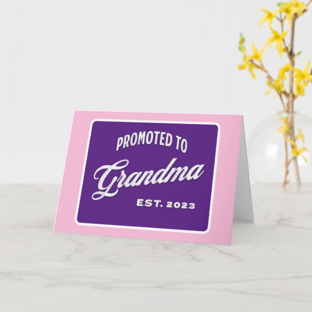 Carte Promu À Grand-Mère Est. 2023 Pour Nouvelle Grand-M (Fleur jaune)