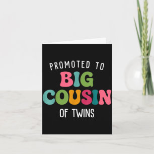 Carte Promu grand cousin de jumeaux
