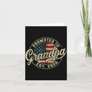 Carte Promu Grand-père 2026 Bébé en route Drapeau USA G