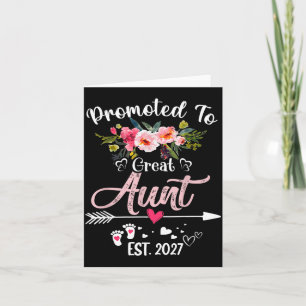 Carte Promue Grande Tante Établi 2027 Drôle Floral Premi
