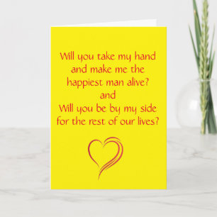 CARTE PROPOSEZ AVEC COEUR ET AMOUR