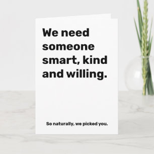 Carte Proposition amusante de Mariage intelligent et typ