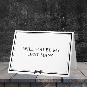 Carte Proposition classique de meilleur homme noir et bl