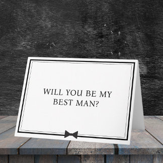 Carte Proposition classique de meilleur homme noir et bl