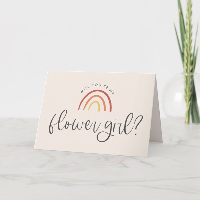 Carte Proposition de Fille Arc-en-ciel rose pâle en terr (Devant)