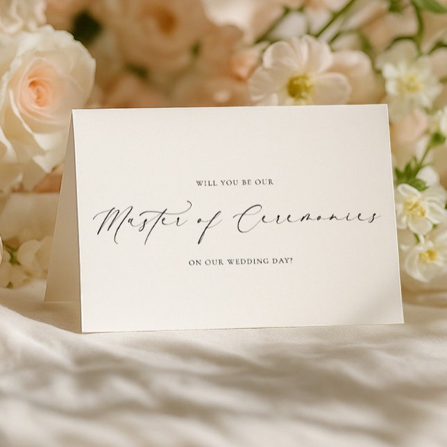 Carte Proposition de maître de cérémonie de mariage Elle (Créateur téléchargé)