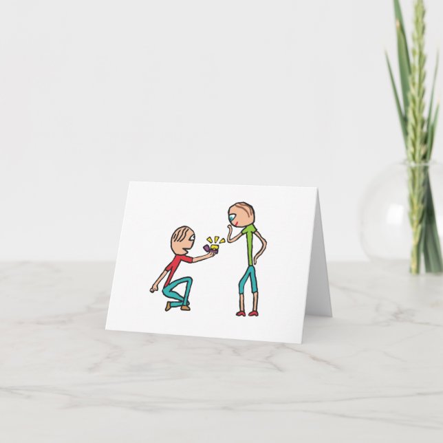 Carte Proposition de mariage fiançailles (Devant)