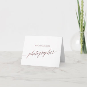 Carte Proposition élégante de photographe Rose Gold