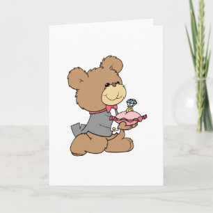 Carte proposition ou conception de l'ours en peluche por