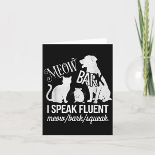 Carte Propriétaire de chat rat chien Je parle couramment