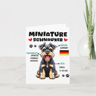 Carte Propriétaire de Schnauzer miniature Drôle Amateur