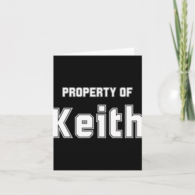 Carte Propriété De Keith Funny Dons De Bachelorette Pour (Devant)