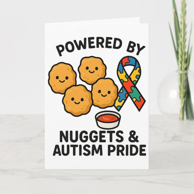 Carte Propulsé par les nuggets de poulet et la fierté de (Devant)