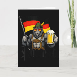 Carte Prost Bigfoot Buvant de la Bière Lederhosen Allema