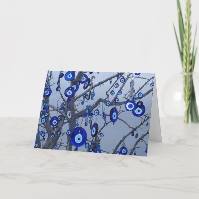 Carte Protection des yeux mal arbre Pagan Wiccan Salutat (Devant)
