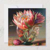 Protée Roi Tropical dans un joli vase en verre