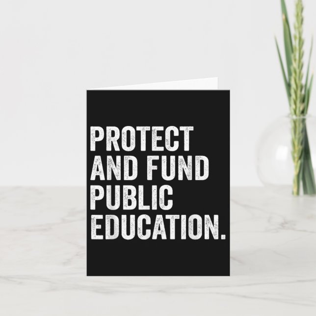 Carte Protéger Et Financer L'Éducation Publique Enseigna (Devant)