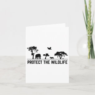 Carte Protéger la faune Safari Conservation des animaux 