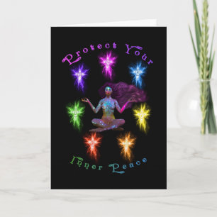 Carte Protégez votre femme de paix intérieure Chakra