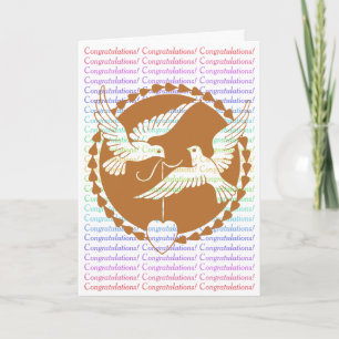 Carte Proud Love Doves Gay Wedding Congratulations