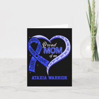Carte Proud Maman Of An Ataxia Warrior Blue Ribbon Match