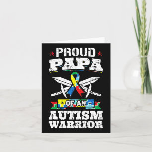 Carte Proud Papa D'Un Autisme Guerrier Sensibilisation R
