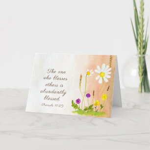 Carte Proverbes 11:25 Celui qui bénit les autres est bén