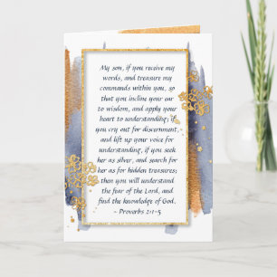 Carte Proverbes 2:1-5 Inclure votre oreille à la sagesse