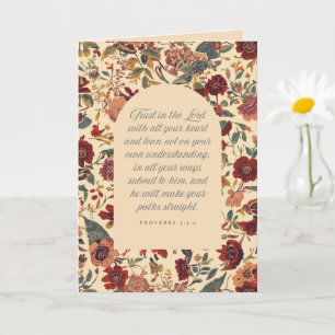 Carte Proverbes 3:5–6 Ayez confiance dans le Seigneur Fl
