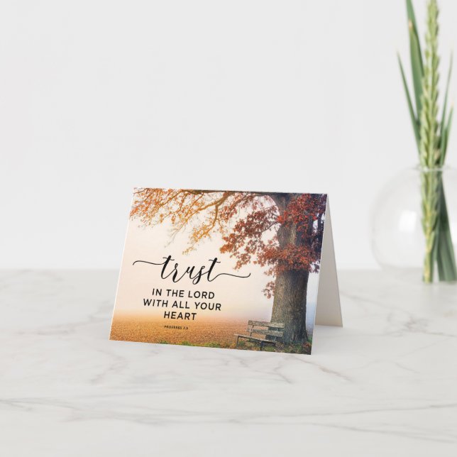 Carte Proverbes 3:5 Faites confiance au Seigneur avec to (Devant)