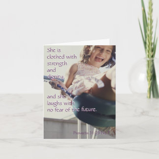 Carte Proverbs 31:25 notecard