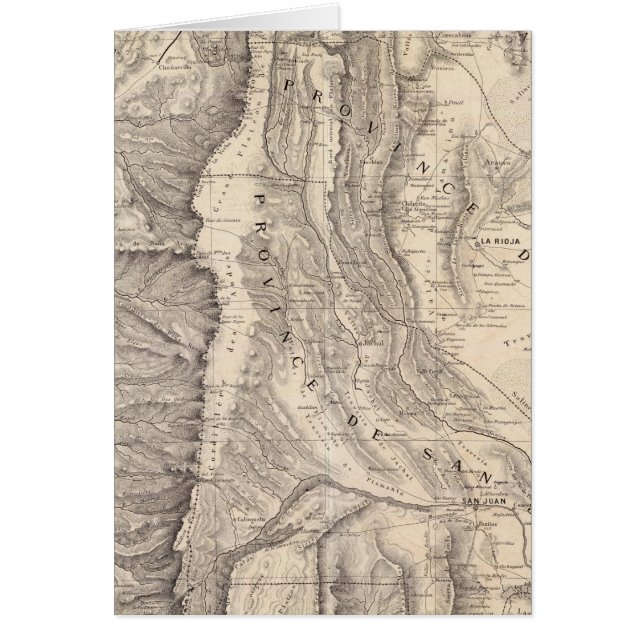 Carte, provinces de La Rioja San Juan (Devant)