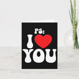 Carte Ps I Love You Day violet drôle Saint-Valentin appa